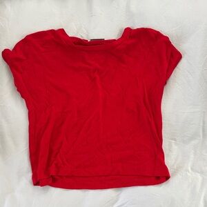 Zara Vibrant Red Crop Tee
